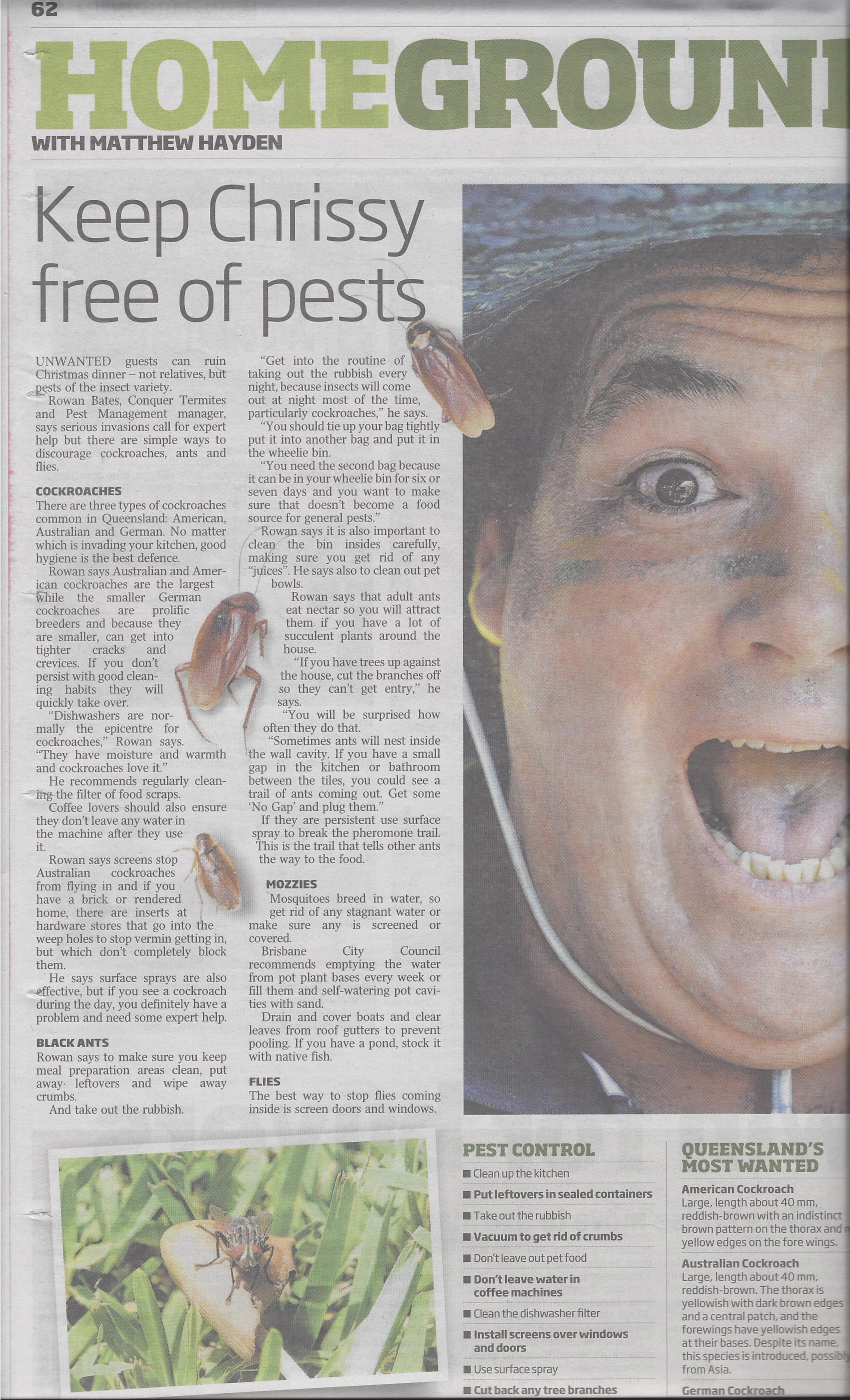Sunday Mail article 23 Dec 2012