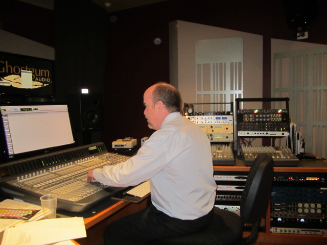 David Quinn on the mixing table